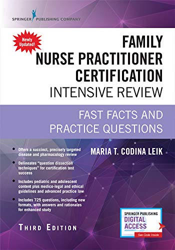 Family Nurse Practitioner Certification Intensive: Fast Facts and Practice Questions