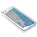 Yoption Transparent Plastic 3D Glitter Quicksand and Star Liquid Case for Apple iPhone 5 5S SE
