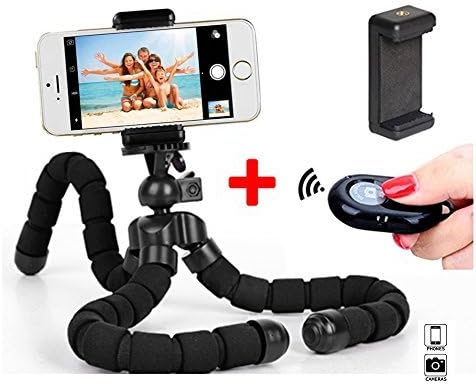 Phone Tripod, Wonsain Tripod Stand for Phones- Flexible Tripod with Wireless Remote Shutter for iPhone or Android, Mini Tripod for Camera and GoPro
