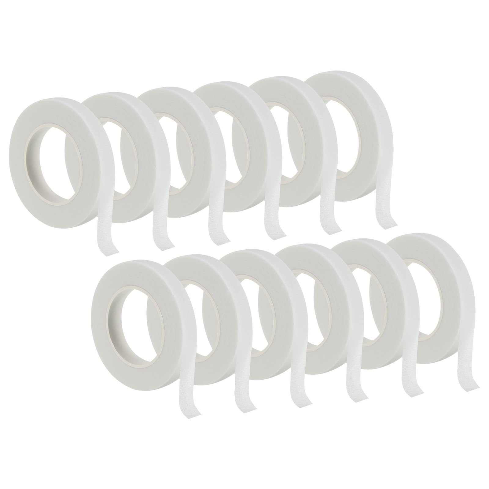 PATIKIL 30 Yard Floral Tapes, 12 Roll Florist Tape Crepe Paper Flowers Bouquets Tapes Waterproof for Bouquet Stem Wrapping, White (27 Meters)