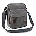 Koolertron Vintage Canvas Crossbody Shoulder Tablet Bag Lightweight Small Satchel Bag For Men & Women (Grey, 6.88