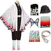Tkieio Kochou Cosplay Costume Kochou Outfit Cosplay Kimono Outfit Uniform Costume Role Play Full Set(Purple02,XL)
