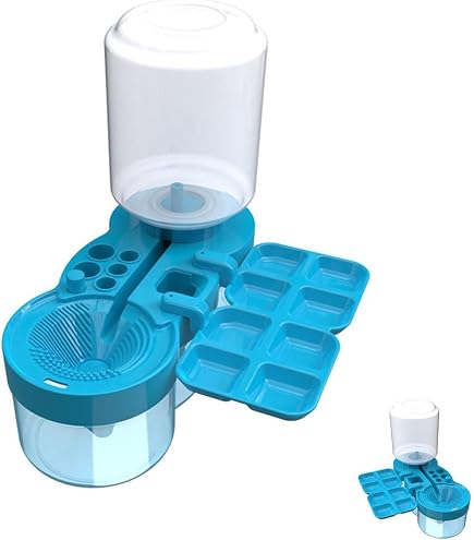 Bassin de pinceaux à peinture multi-usage 3 en 1 avec porte-brosses, lave-linge, plateaux, boîte de Palette, nettoyeur de pinceaux à peinture avec couvercle, tasse de nettoyage d'artiste