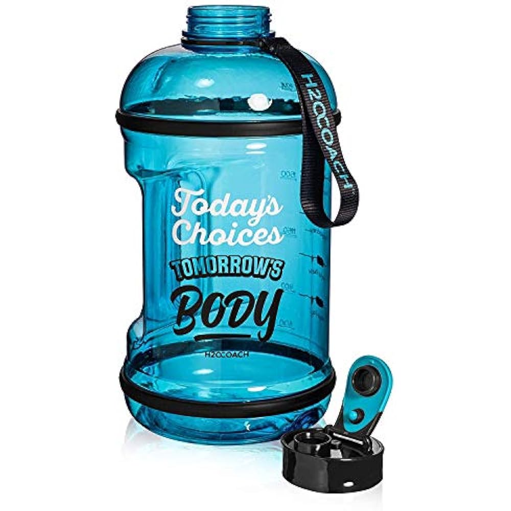 Half Sports Water Bottles Gallon With Time Marker