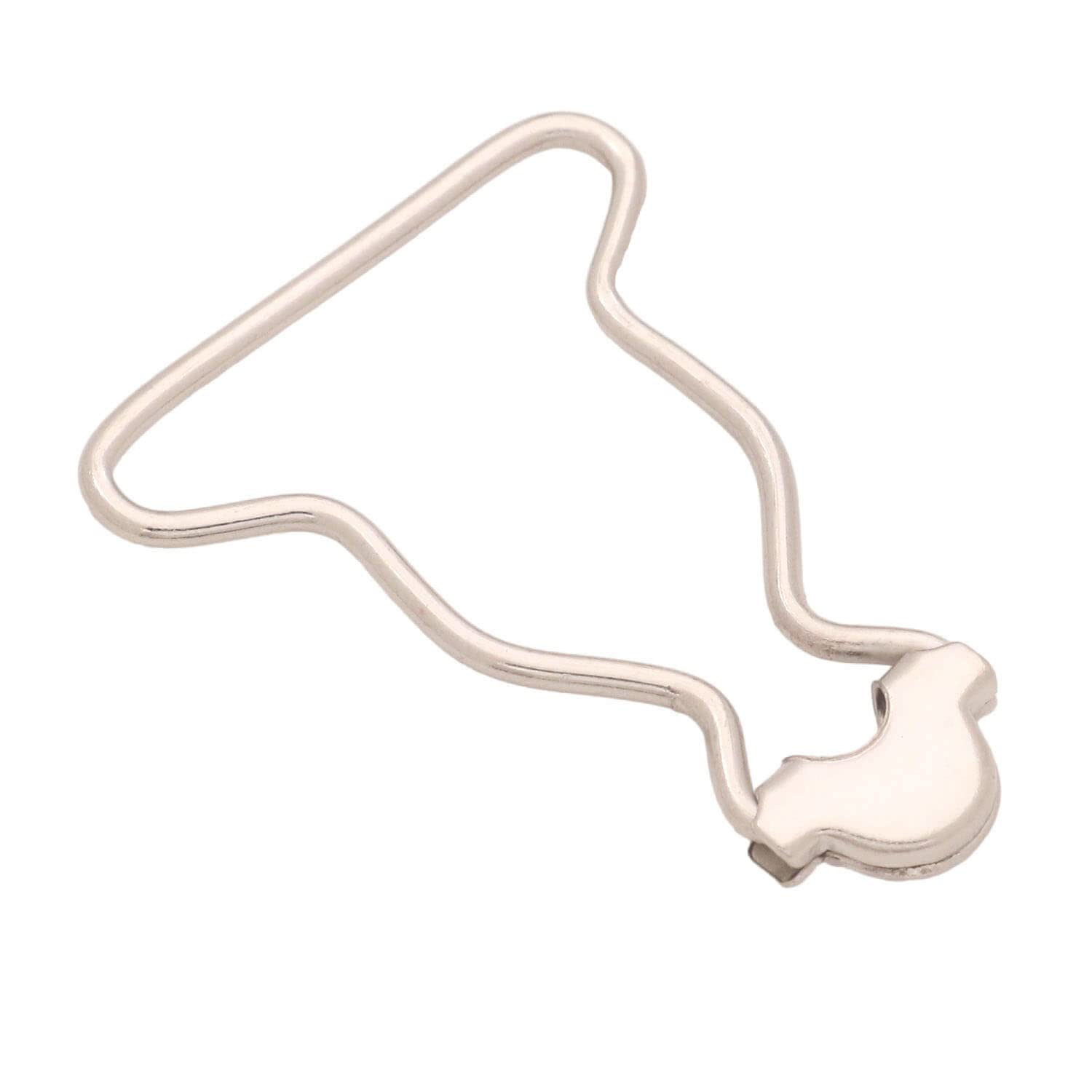 BIKICOCO Gourd Shape Overall Suspender Dungaree Buckles, 1-1/4'' Wide Bottom, for Rompers Sewing DIY, Silver - Pack of 20