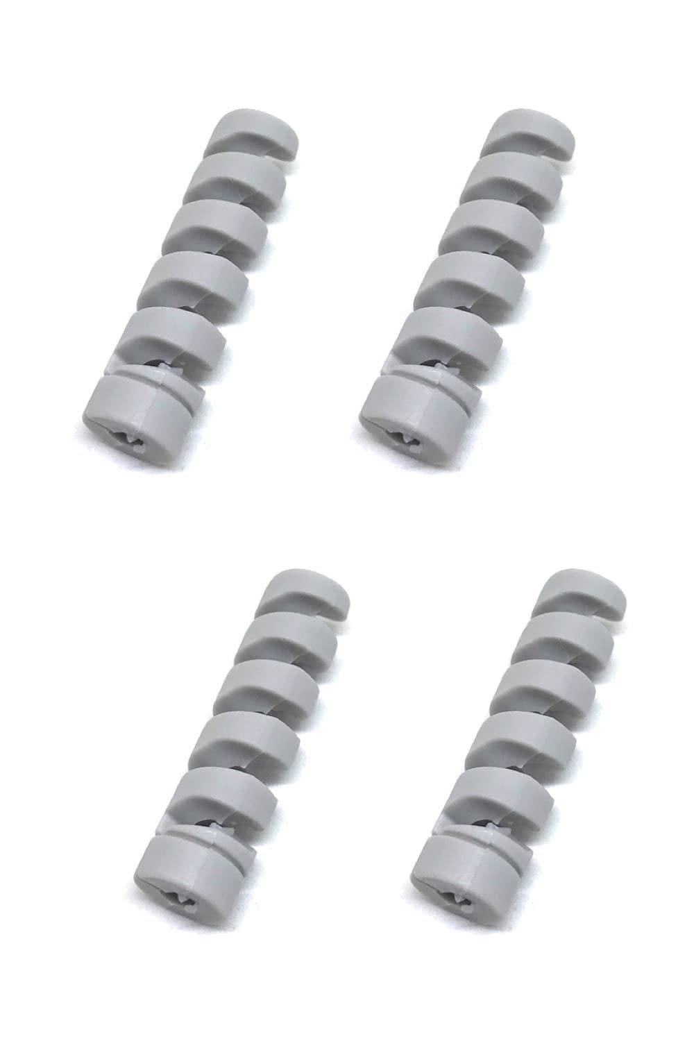 wumio ケーブル保護カバー グレー 4個セット スパイラル プロテクター 充電ケーブル 断線防止 カバー 保護 iphone android 小型 軽量 シンプル商品画像