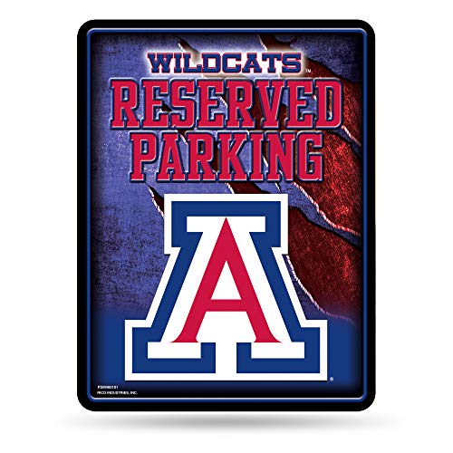 Rico Industries NCAA Arizona Wildcats 8.5" x 11" Carbon Fiber Metal Parking Sig…