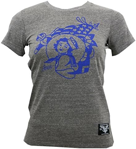 Sailor Jerry Junior's Pin Up Flag T-Shirt Heather Grey S