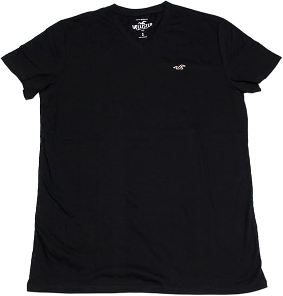 Amazon ホリスター Tシャツ メンズ Hollister Vネック ブラック 無地 S 並行輸入品 Tシャツ カットソー 通販