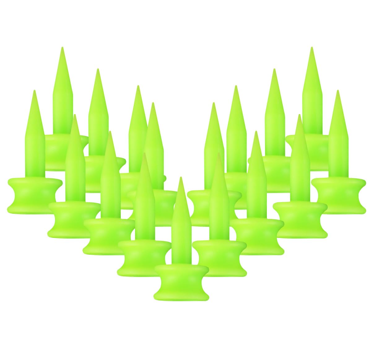 Golf Tees Plastic Step Down Unbreakable 2 3/4, 2 1/4, 2,1 3/4,1 1/2, 1 1/4 inch 50 Pack Colored Bulk, ,Golf Tees Castle Long Short Durable Portable Professional for Golfer Practice (All 1'' in Green) โ image 1