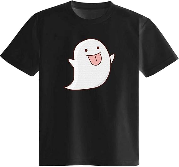 Amazon 舌を出すおばけ Tシャツ 半袖 白 黒 ダサい かわいい カッコイイ シュール 面白い じょーく おもしろ ゆるい プレゼント Tシャツ カットソー 通販
