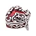 Pandahall 2 pcs Red Heart Brass Prayer Wish Craft Photo Frame Locket Box Necklace Pendants
