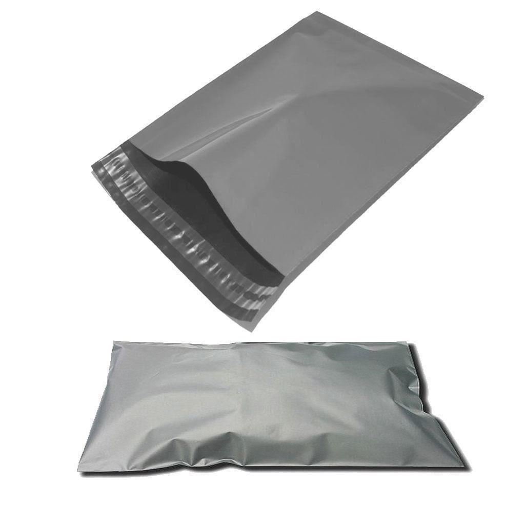 Grey Mailing Bags Plastic Mail Post Postage Polythene Strong Self Seal 12" x 16" (30 x 41cm) - 100 Bags