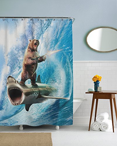 Bear & Shark Shower Curtain - Image 3