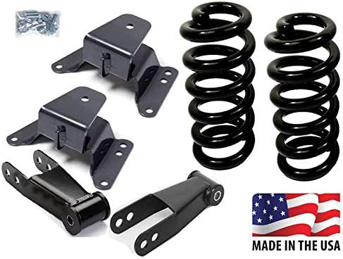 GMC Chevy C10 1973-1987 2"-4" Drop Coils Shackle Hanger Kit Lowering