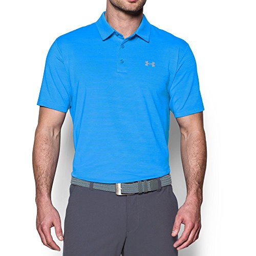 Under Armour Men's Playoff Polo, Mako Blue /Overcast Gray, Medium, Polo
