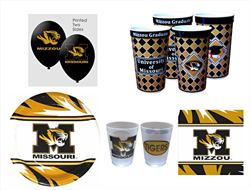 Missouri Tigers GRADUATION Party Pack - 57 pieces