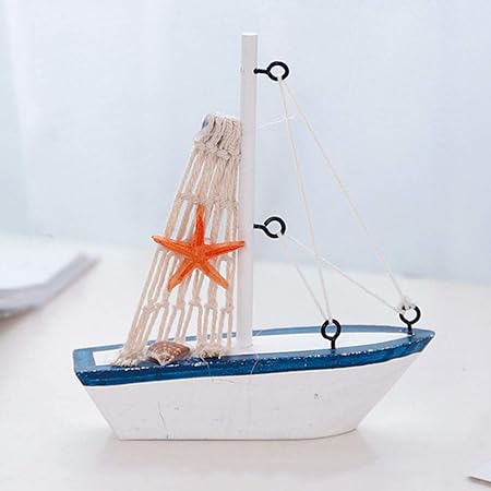 Spary Voilier Modele En Bois Pour Decoration Nautique De Bureau Chambre D Enfant Cadeau Retro Jouets De Style Mediterraneen 1 Taille Unique Amazon Fr Cuisine Maison