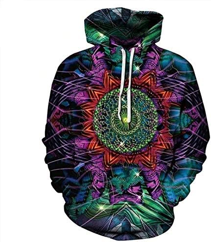 Psy Gear Imported Mandala Space 3D Hoodie Men Women New Fashion Long Sleeve Pull Over Autumn Winter Rainy