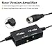 TV Antenna,Indoor HDTV Antenna 50-80 Mile Long Range 2018 Newest Version Type Switch Console Amplifier Signal Booster,USB Power Supply and 16.5FT High Performance Coax Cable for 4K 1080P (black)
