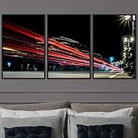 3 Piece Framed Canvas Wall Art Colorful Industrial Lights Canvas Prints Home Artwork Decoration for Living Room,Bedroom - 16