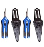 (2) HYDROFARM HGPP400C Precision Curved Blade Trimmer Scissor Pruners w/ Holster