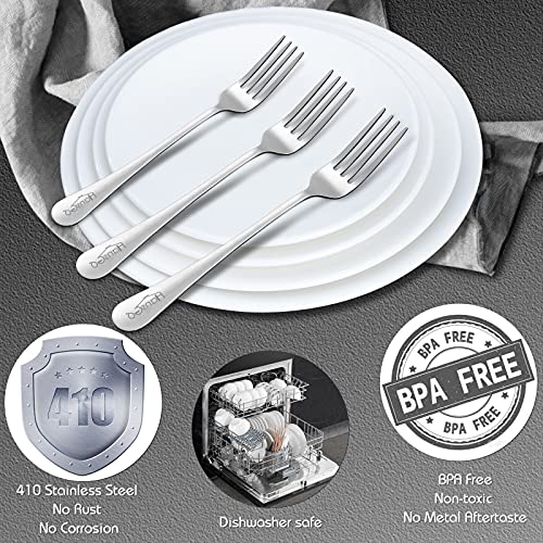 HansGo Dinner Forks, 8PCS Good Table Forks Top Food Grade Stainless Steel Silverware Forks Flatware Forks Use for Home Kitchen Hotel Restaurant