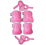 Kids' Roller Blading Knee Pads, Eruner Knee Elbow Wrist Pads Guards Set for Skateboard Inline Skating Scooter Biking Protection, Lovely Pink