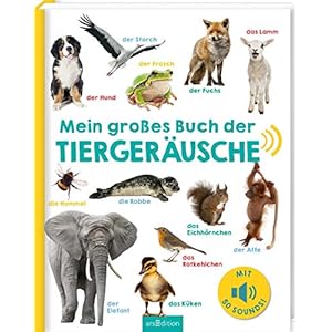 Mein großes Buch der Tiergeräusche: Mit 50 Sounds | Hochwertiges Soundbuch mit realistischen Sounds für Kinder ab 24 Monaten
