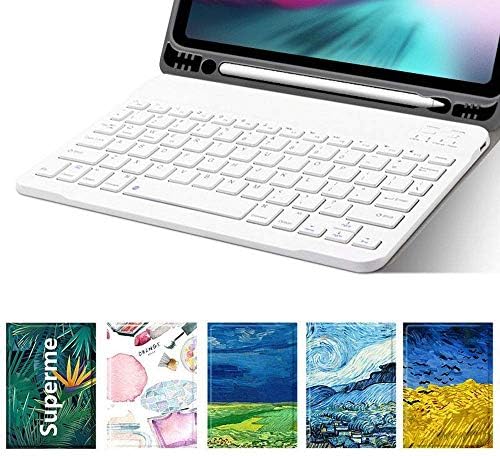 Keyboard case with Pencil Holder for New iPad Mini 5 2019, Flip Folio Smart Cover with Magnetically Detachable Wireless Keyboard for Mini 5 Generation (iPad Mini 5 2019 Release, Color B)