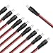 AFUNTA New 10pack 10 inch(30cm) 2.1 x 5.5mm DC Power Pigtail Female + 2.1 x 5.5mm DC Power Pigtail Male