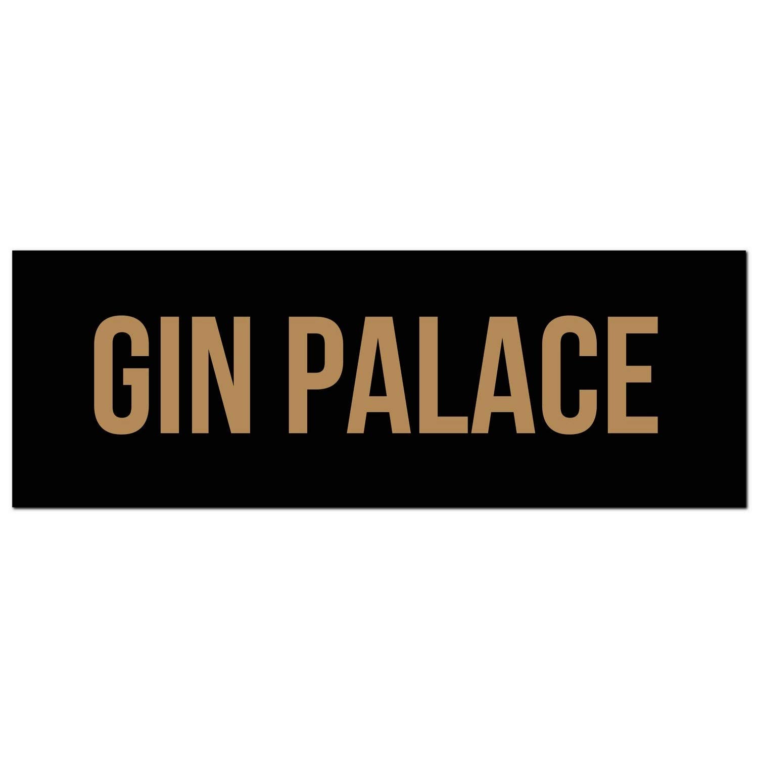 Hill 1975 Gin Palace Gold Foil Plaque, Wood, Mixed, One Size