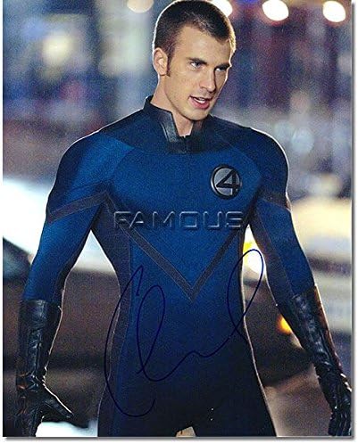 Amazon クリス エバンス ファンタスティックフォー 直筆サイン入り写真 アイドル 芸能人グッズ 通販