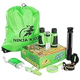 Educational Outdoor Explorer Toys For Kids | Binocular, Flashlight, Compass, Telescope, Magnifying Glass, Whistle, Backpack  | Adventure Exploration Set | Camping, Hiking,  Bird Watching by Ninja Kid
