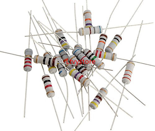 Ltvystore 200PCS 20 Value 1W 10 ohm - 1M ohm Carbon Film Resistor Assorted Kit Assortment Tolerance 5%