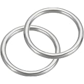 PATIKIL 2 Pcs Metal Rings 1 Inch 316 Stainless Steel Rings Marine Grade Multi-Purpose O Ring Welded Round Ring for Macrame, DIY Crafting, Hardware, Belt, Dog Leash, 3x25mm