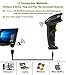 Barcode Scanner Wireless USB Handheld 1d WS1, Wireless & Wired 2-in-1 2.4GHz Multifunction Scanner 328 Feet Transmission Range, for Supermarkets, Stores, Warehouse, Logistics,etc.