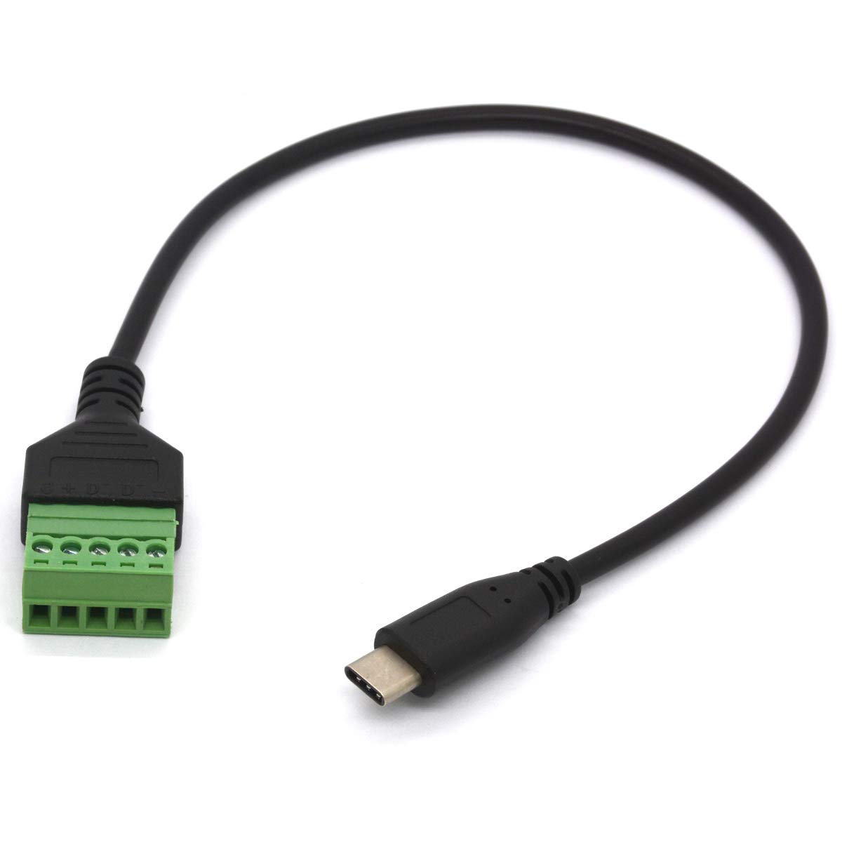 OpenII Solderless USB C Cable, Type C Male to 5 Pin Screw Terminal Female Extension Cord, Screw Fixed