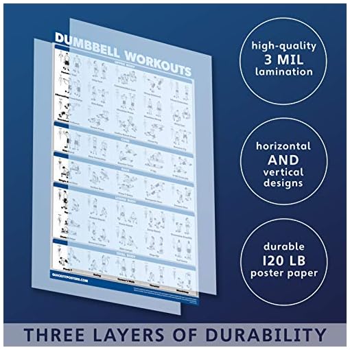 QuickFit 10 Pack - Exercise Workout Poster Set - Dumbbell, Suspension, Kettlebell, Resistance Bands, Stretching… - Image 3