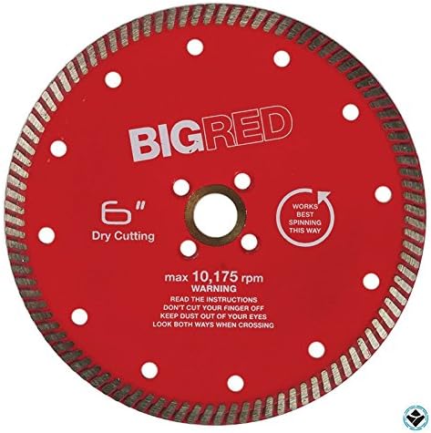 Turbo Rim Diamond Blade for Natural Stones, Travertine, Limestone, Marble, Granite / Para cortar Piedras Naturales (6" Diameter-Arbor 5/8"-7/8" HUB)