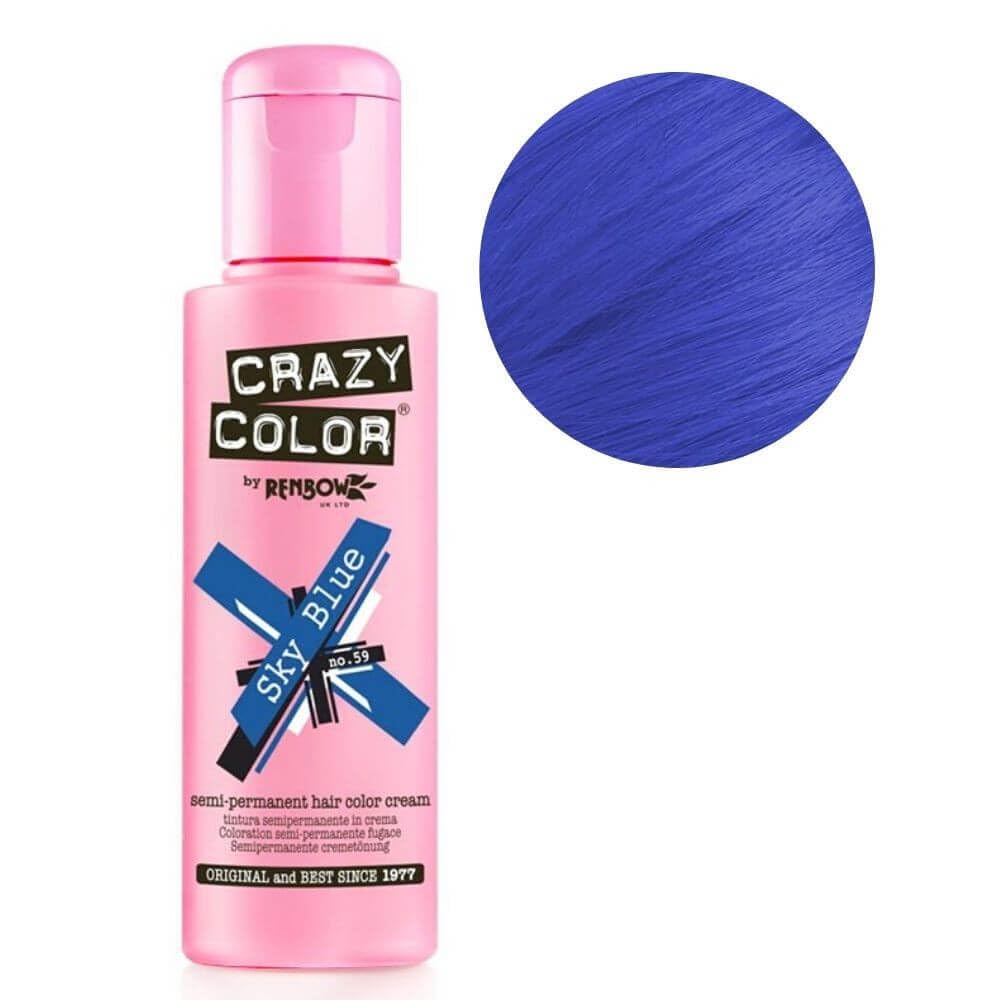 Renbow Crazy Color Semi-Permanent Hair Color Dye Sky Blue 59 – 100ml — image 1