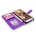 S7 Edge Case, Galaxy S7 Edge Case, Cellularvilla [Slim] [Card Slot] Premium Pu Leather Wallet Case [Drop Protection] Flip Protective Stand Cover for Samsung Galaxy S7 Edge G935 (Purple Glitter)