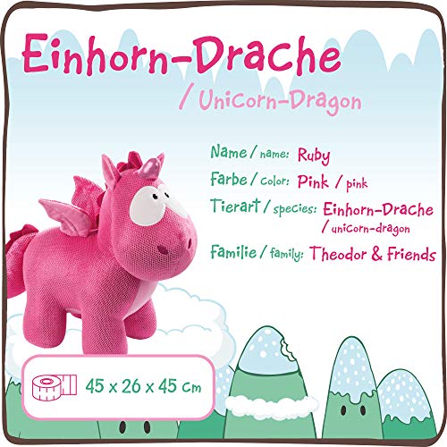 NICI Kuscheltier Einhorn-Drache Ruby de la Rosa 45 cm I Einhorn Plüschtier für Mädchen & Jungen ab 12 Monaten I Süßes… – Bild 3