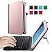 Fintie Samsung Galaxy Tab E 9.6 Keyboard Case - Slim Fit PU Leather Stand Cover with Premium Quality [All-ABS Hard Material] Removable Wireless [Long Life Battery] Bluetooth Keyboard, Rose Gold