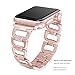 Secbolt Bling Bands for Apple Watch Band 38mm 42mm Stainless Steel Metal Replacement Wristband Sport Strap for Apple Watch Nike+, Series 3, Series 2, Series 1, Sport, Edition, 4 Colors Available