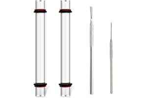 MEISO Ensemble d'outils de rouleau en argile polymère de qualité supérieure, 2 rouleaux à pâtisserie en acrylique avec anneau