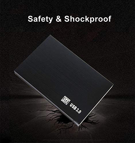 HWAYO 2.5'' 750GB Ultra Slim Portable External Hard Drive USB3.0 HDD Storage for PC/Desktop/Laptop/MacBook/Chromebook/Xbox One(Black)
