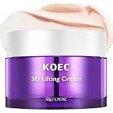 KOEC 3D Lifting Cream,Anti-Aging Night Cream for Tightening and Firming,Neck & Face Wrinkle Cream for Women with Peptide Complex & Probiotics Natural & Organic 1.76 Oz