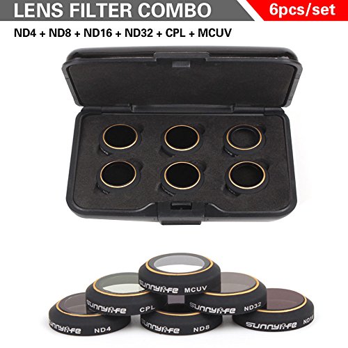 RC Quadcopter Camera Lens Filter Set For DJI MAVIC Pro Multi-Layer Coating Films ND Dimmer CPL Polarizer MCUV Lens Filter 6 Packs（ND4+ND8+ND16+ND32+CPL+MCUV）- CreaTion