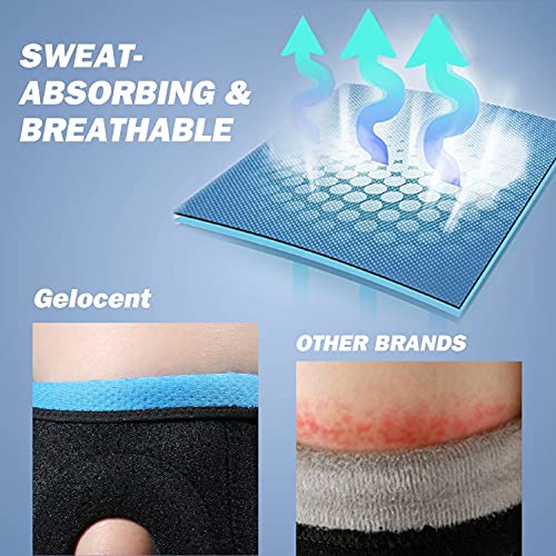 Knee Brace, Gelocent Knee Support with Side Stabilizers & Patella Gel Pads, Knee Brace with Adjustable Straps for Knee Pain Relief, Arthritis Pain, Injury Recovery, Running, Workout, Swollen ACL
